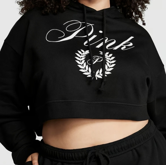 PINK (XL) Cropped Hoodie - Picture 4 of 4